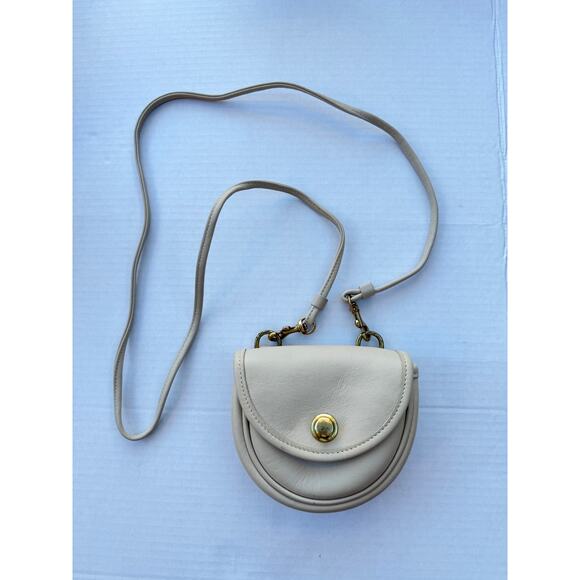 Vintage COACH Leather Mini Convertible Crossbody Belt Bag RARE Cream 9826 Purse - Picture 14 of 14
